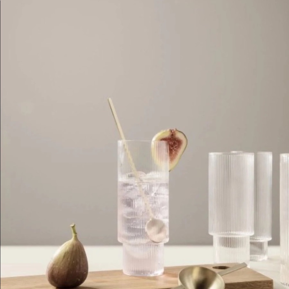 Ferm Living Ripple long drinking glasses (4)